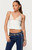 Edikted Women's Keesha Lacey Boned V Neck Top - 0712609690638