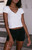 John Galt Women's White Gina Cinched Top - 0704601600827