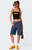 Edikted Women's Oversized Low Rise Denim Bermuda Shorts - 0829609690001