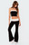 Edikted Women's Contrast Fold Over Flared Leggings - 0850609690004