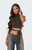 Edikted Women's Hamlin Wrap Tie Crop Top - 0731609690095