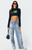 Edikted Women's Tara Low Rise Denim Cargo Jeans - 0860609690015