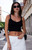 John Galt Women's Black Lace Trim Sweater Tank Top - 0796601600095