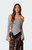 Edikted Women's Alona Asymmetric Fold Over Knit Top - 0731609690141