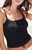 John Galt Women's Black Tie Waist Sweater Tank Top - 0796601600098