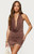 Edikted Women's Bead Fringe Backless Halter Mini Dress - 0870609690434