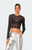 Edikted Women's Marly Sheer Shimmer Sequin Long Sleeve Top - 0731609690182
