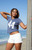 John Galt Women's Blue & White Heart Emery Pajama Shorts - 0842601600089