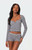 Edikted Women's Lavender Waffle Long Sleeve Top - 0731609690204