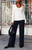 John Galt Women's White V-Neck Long Sleeve Top - 0704601601204
