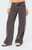 Edikted Women's Washed Low Rise Bow Ribbon Baggy Jeans - 0860609690034
