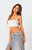 Edikted Women's Mandy Cropped Cotton Lace Corset - 0731609690338