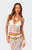 Edikted Women's Bess Open Back Sheer Lace Halter Top - 0731609690348