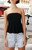 John Galt Women's Black Babydoll Tube Top - 0704601601217