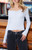 John Galt Women's Light Gray Off-The-Shoulder Cinched Long Sleeve Top - 0704601601246