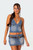 Edikted Women's Wanona Denim Halter Top - 0731609690401