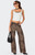 Edikted Women's Leopard Printed Low Rise Jeans - 0860609690059