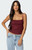 Edikted Women's Linen Look Open Back Top - 0712609690114
