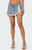 Edikted Women's Eyelet Lace Up Denim Mini Skirt - 0840609690174
