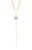 Ettika Women's Turquoise Butterfly Pearl Chain Lariat Necklace - 0656603130271