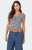 Edikted Women's Kady Striped Henley T-Shirt - 0712609690176