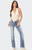 Edikted Women's Frayed Seam Washed Flare Jeans - 0860609690073