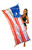 PoolCandy Men's Stars & Stripes Extra Wide Pillow Pool Raft - 0685600420003