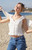 John Galt Women's White Tianna Tank Top - 0791601600093