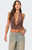Edikted Women's Deep Cowl Neck Open Back Top - 0712609690210
