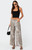 Edikted Women's Snakeskin Printed Low Rise Jeans - 0860609690078