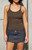 John Galt Women's Brown Beyonca Tank Top - 0704601601724