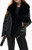AZALEA WANG Women's Aurelia Black Faux Leather & Fur Moto Jacket - 0760611590016