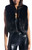 AZALEA WANG Women's Meela Black Faux Fur Vest - 0760611590033