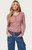 Edikted Women's Roma Striped Henley Top - 0702609690229