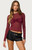 Edikted Women's Rosette Bandeau Sheer Lac - 0731609691321