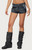 Edikted Women's Rhiley Contrast Faux Suede Micro Shorts - 0821609690322