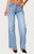 Edikted Women's Holly Straight Leg Mid Rise Jeans - 0860609690237