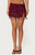 Edikted Women's Chiffon Sequin Bead Fringed Mini Skort - 0840609690538