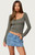 Edikted Women's Beatrix Lacey Ribbed Top - 0731609691363