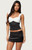 Edikted Women's Leandre Contrast Satin Effect Boned Top - 0731609691381