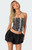 Edikted Women's Snakeskin Strapless Mesh Corset - 0731609690571