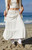 John Galt Women's White & Orange Olive Maxi Skirt - 0845601600038