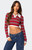 Edikted Women's Collared Stripey Ribbed Crop Top - 0731609690585
