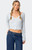 Edikted Women's Ollie Button Front Pointelle Top - 0731609690588