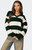 Edikted Women's Oversized Striped Cable Knit Sweater - 0740609690094