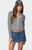 Edikted Women's Madison Striped Zip Up Hoodie - 0751609690033