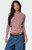 Edikted Women's Corina Ribbed Stripey Long Sleeve T-Shirt - 0702609690081