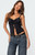 Edikted Women's Landon Drawstring Split Front Top - 0731609690653