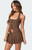 Edikted Women's Palmer Plaid Bow Halter Top - 0731609690661