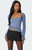 Edikted Women's Lacey Asymmetric Square Neck Top - 0731609690686